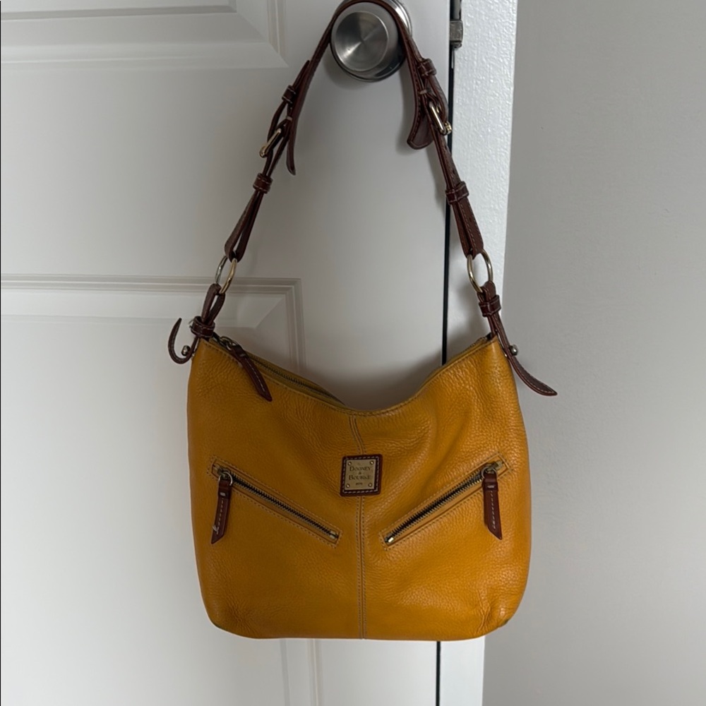 Dooney & Bourke Yellow and Brown Shoulder Bag